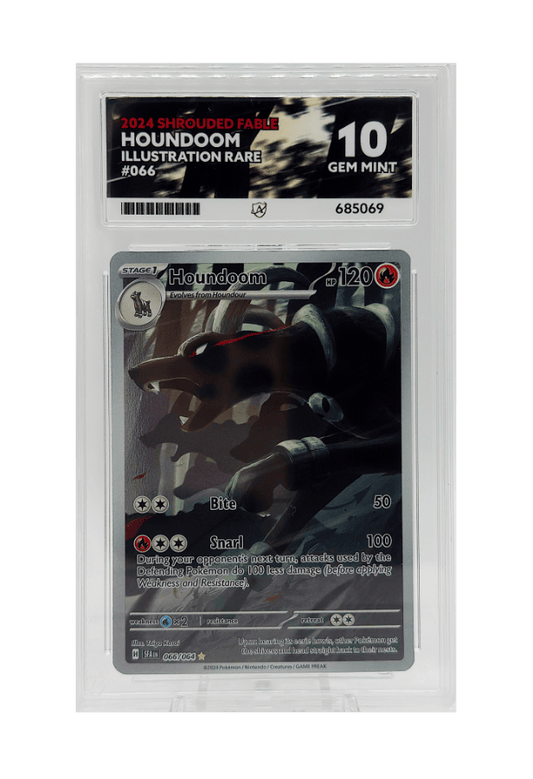 BuyGradedCards HOUNDOOM IR 066/064 ACE GEM MINT 10 - Shrouded Fable 2024