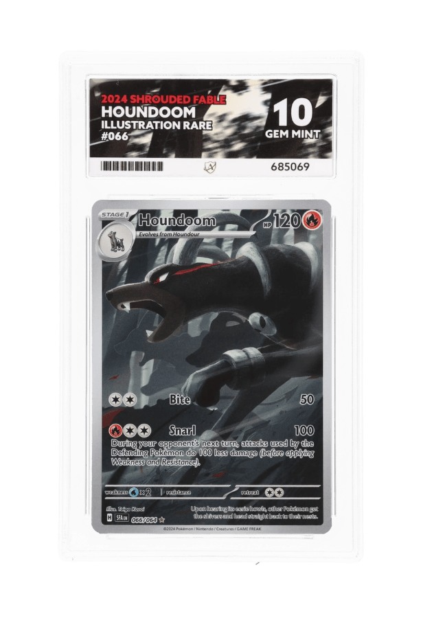 BuyGradedCards HOUNDOOM IR 066/064 ACE GEM MINT 10 - Shrouded Fable 2024