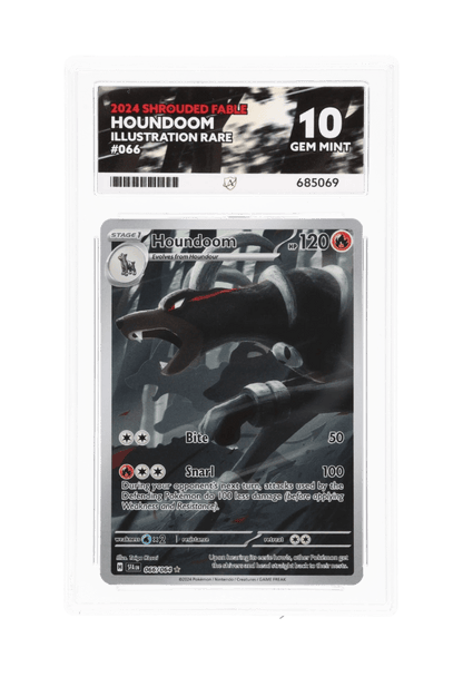 BuyGradedCards HOUNDOOM IR 066/064 ACE GEM MINT 10 - Shrouded Fable 2024