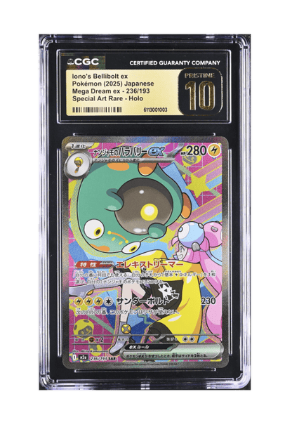 BuyGradedCards IONO’S BELLIBOLT EX SAR 236/193 CGC PRISTINE 10 - Mega Dream EX 2025