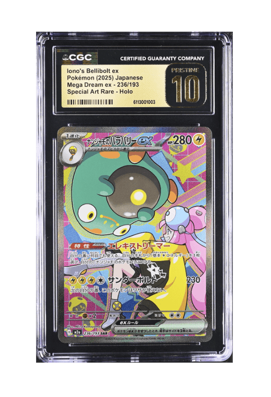 BuyGradedCards IONO’S BELLIBOLT EX SAR 236/193 CGC PRISTINE 10 - Mega Dream EX 2025