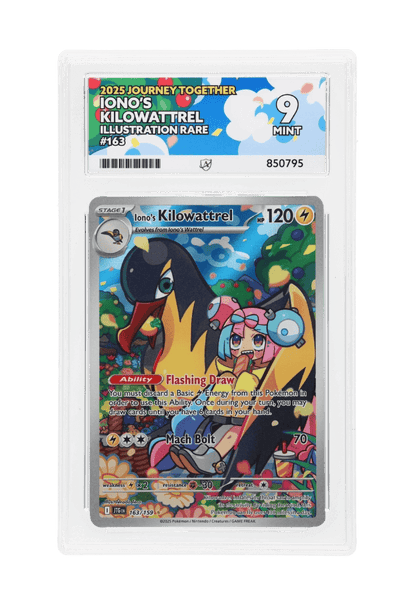 BuyGradedCards IONO’S KILOWATTREL IR 163/159 ACE MINT 9 - Journey Together 2025