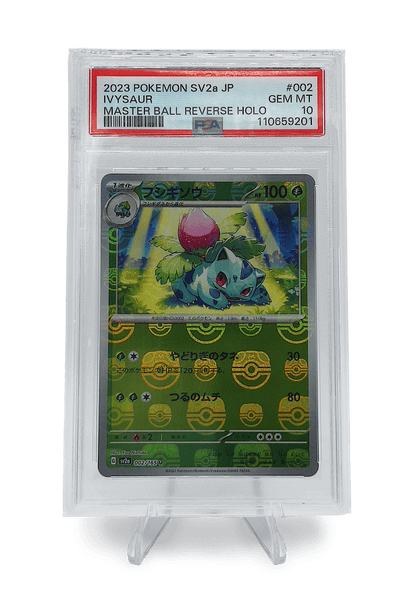BuyGradedCards IVYSAUR MASTERBALL REVERSE HOLO 002/165 PSA GEM MINT 10 - Pokemon Japanese 151 2023