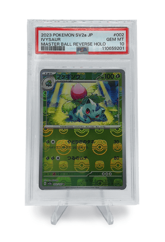 BuyGradedCards IVYSAUR MASTERBALL REVERSE HOLO 002/165 PSA GEM MINT 10 - Pokemon Japanese 151 2023