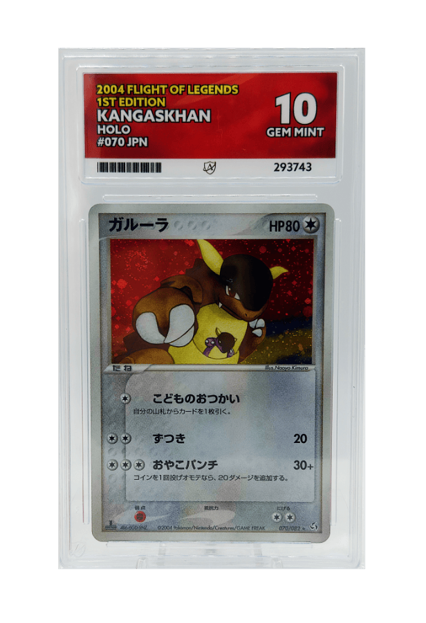 BuyGradedCards KANGASKHAN HOLO (1ST EDITION) 070/082 ACE GEM MINT 10 - Flight of Legends 2004