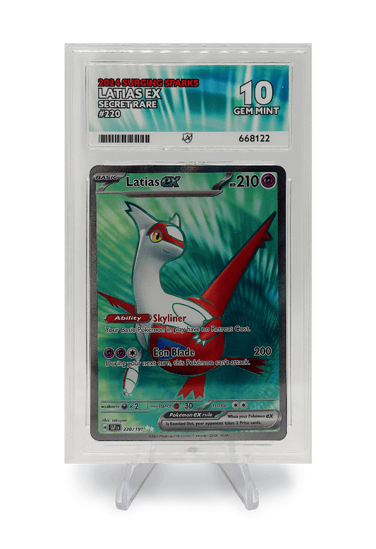 BuyGradedCards LATIAS EX SR 220/191 ACE GEM MINT 10 - Surging Sparks 2024