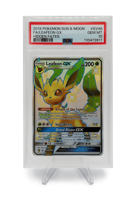 BuyGradedCards LEAFEON GX FA SV46/SV94 PSA GEM MINT 10 - Hidden Fates 2019