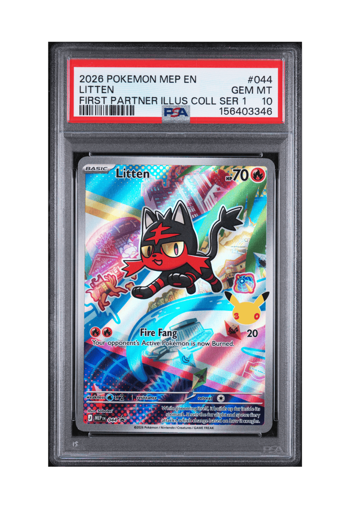 BuyGradedCards LITTEN MEP044 PSA GEM MINT 10 - First Partner Illustration Collection Series 1 Promo 2026