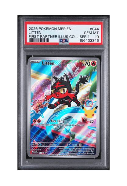 BuyGradedCards LITTEN MEP044 PSA GEM MINT 10 - First Partner Illustration Collection Series 1 Promo 2026