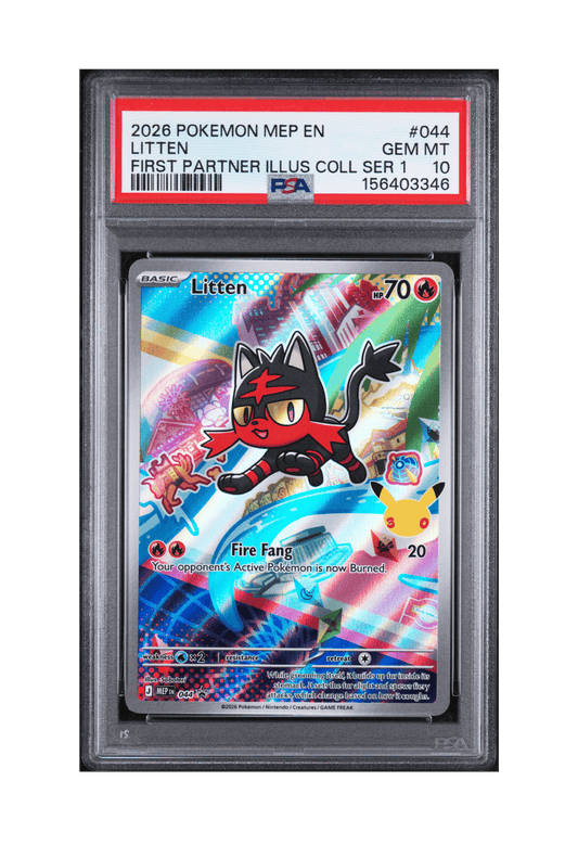 BuyGradedCards LITTEN MEP044 PSA GEM MINT 10 - First Partner Illustration Collection Series 1 Promo 2026