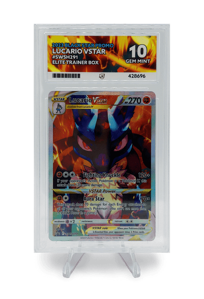 BuyGradedCards LUCARIO VSTAR SWSH291 ACE GEM MINT 10 - Crown Zenith ETB Black Star Promo 2023