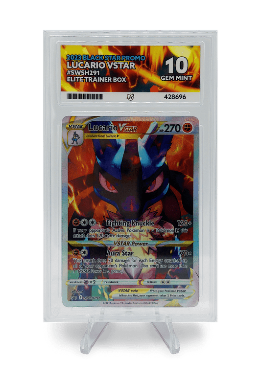 BuyGradedCards LUCARIO VSTAR SWSH291 ACE GEM MINT 10 - Crown Zenith ETB Black Star Promo 2023