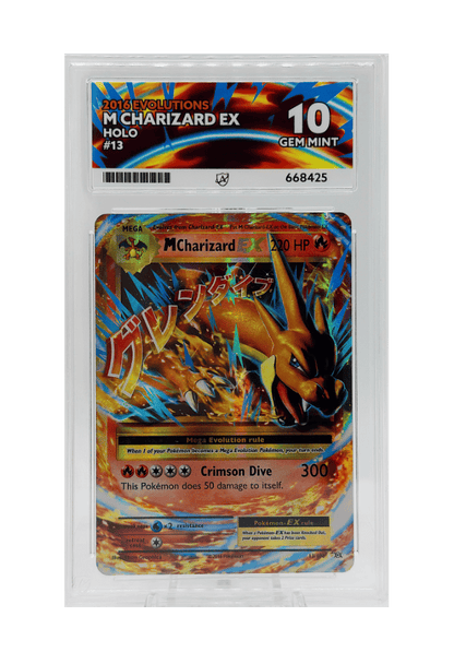 BuyGradedCards M CHARIZARD EX HOLO 13/108 ACE GEM MINT 10 - Evolutions 2016