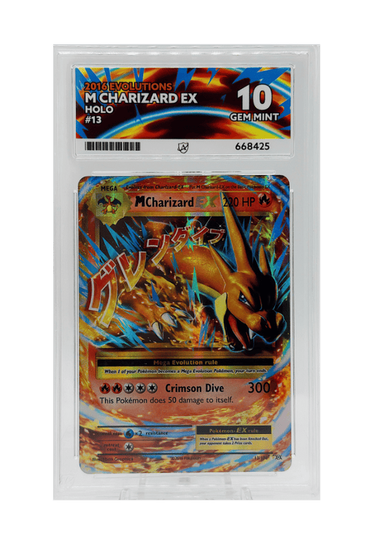 BuyGradedCards M CHARIZARD EX HOLO 13/108 ACE GEM MINT 10 - Evolutions 2016