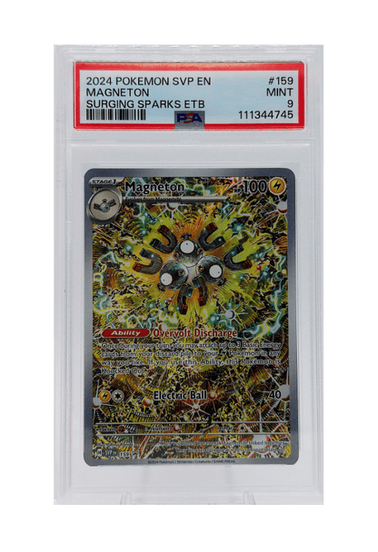 BuyGradedCards MAGNETON SVP159 PSA MINT 9 - Surging Sparks ETB Black Star Promo 2024