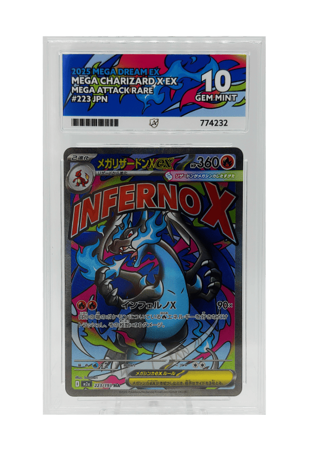 BuyGradedCards MEGA CHARIZARD X EX MA 223/193 ACE GEM MINT 10 - Mega Dream EX 2025