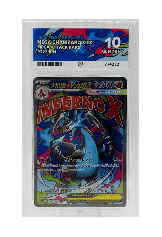 BuyGradedCards MEGA CHARIZARD X EX MA 223/193 ACE GEM MINT 10 - Mega Dream EX 2025
