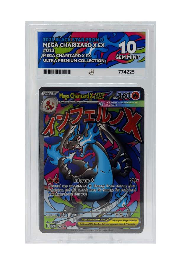 BuyGradedCards MEGA CHARIZARD X EX MEP023 ACE GEM MINT 10 - Mega Charizard X EX Ultra Premium Collection Black Star Promo 2025