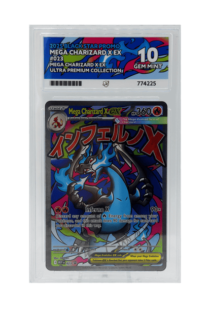 BuyGradedCards MEGA CHARIZARD X EX MEP023 ACE GEM MINT 10 - Mega Charizard X EX Ultra Premium Collection Black Star Promo 2025