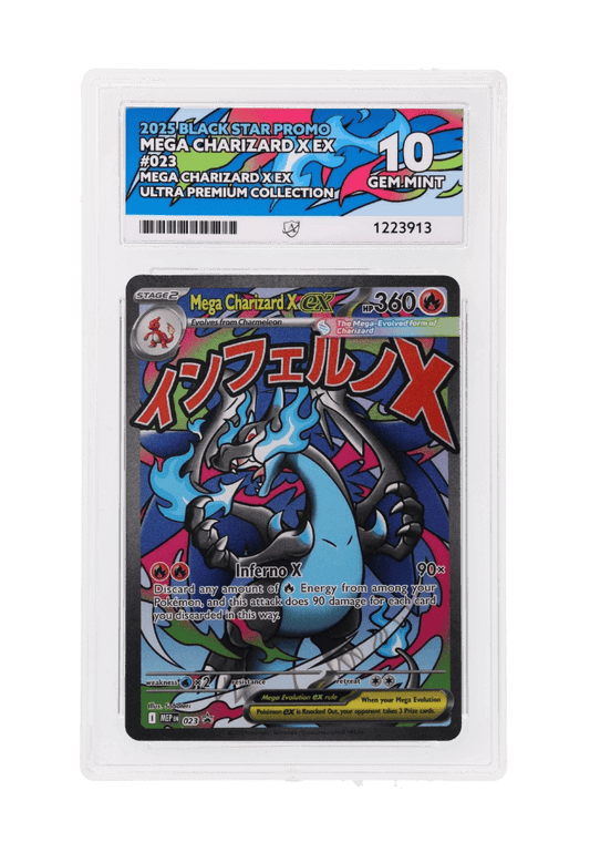 BuyGradedCards MEGA CHARIZARD X EX MEP023 ACE GEM MINT 10 - Mega Charizard X EX Ultra Premium Collection Black Star Promo 2025
