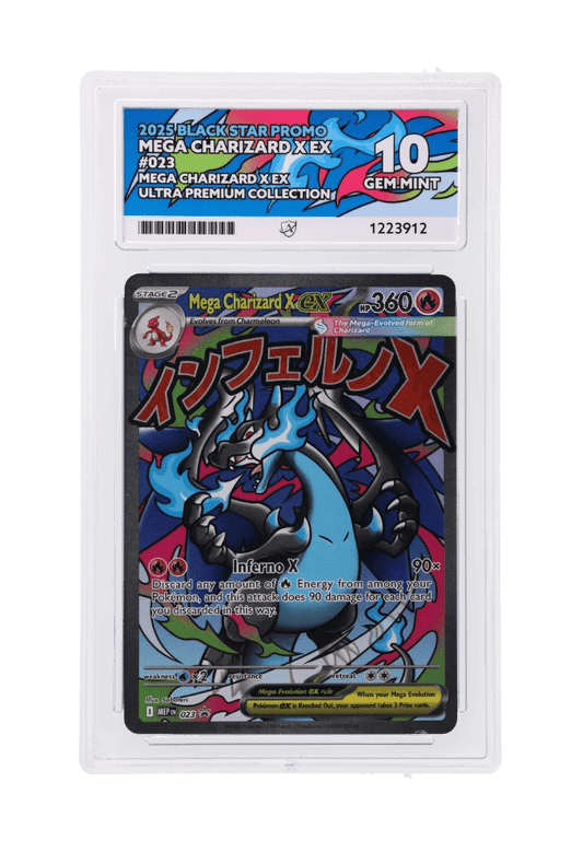 BuyGradedCards MEGA CHARIZARD X EX MEP023 ACE GEM MINT 10 - Mega Charizard X EX Ultra Premium Collection Black Star Promo 2025