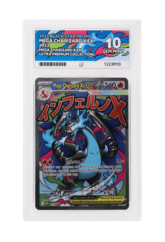 BuyGradedCards MEGA CHARIZARD X EX MEP023 ACE GEM MINT 10 - Mega Charizard X EX Ultra Premium Collection Black Star Promo 2025