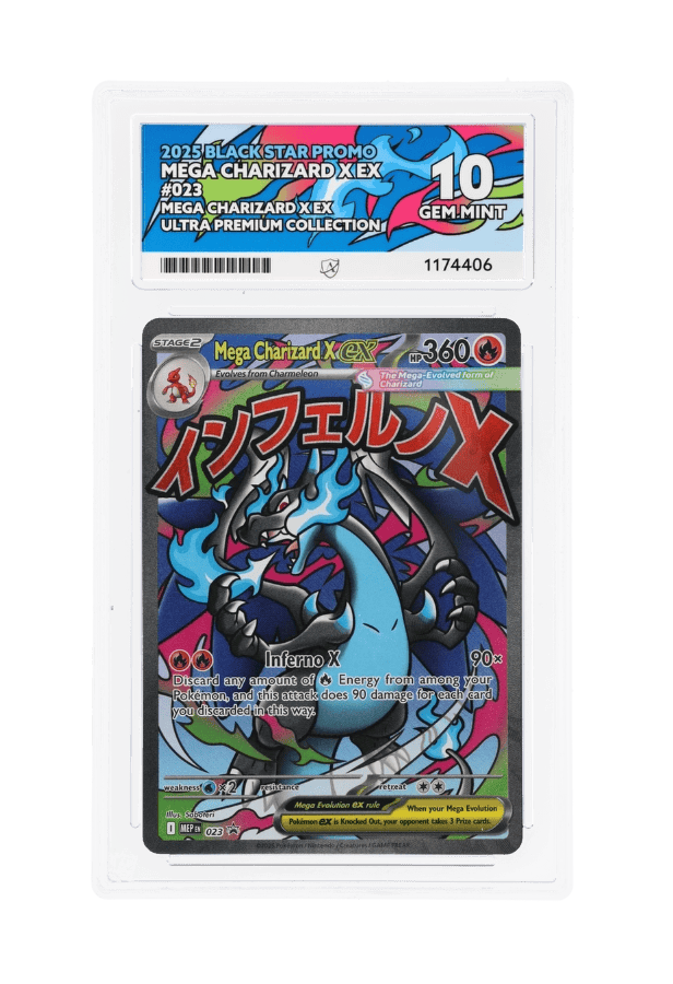 BuyGradedCards MEGA CHARIZARD X EX MEP023 ACE GEM MINT 10 - Mega Charizard X EX Ultra Premium Collection Black Star Promo 2025