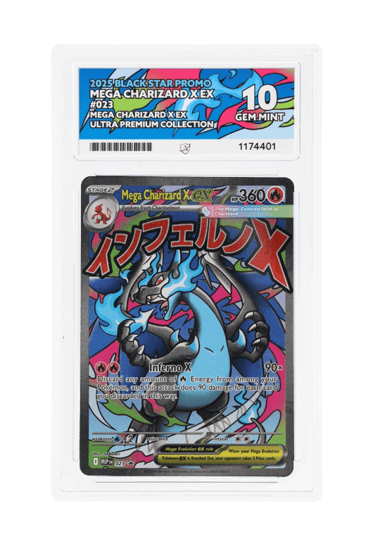 BuyGradedCards MEGA CHARIZARD X EX MEP023 ACE GEM MINT 10 - Mega Charizard X EX Ultra Premium Collection Black Star Promo 2025