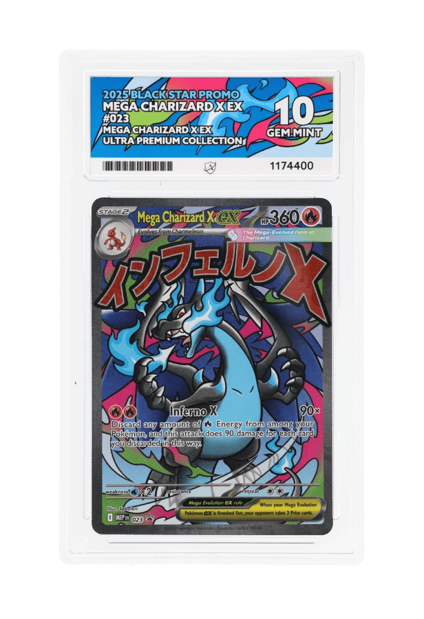 BuyGradedCards MEGA CHARIZARD X EX MEP023 ACE GEM MINT 10 - Mega Charizard X EX Ultra Premium Collection Black Star Promo 2025
