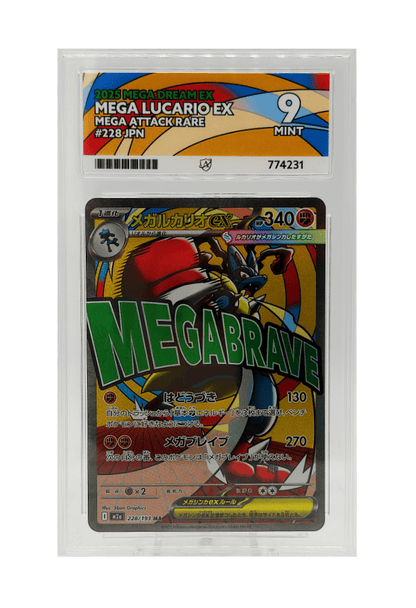 BuyGradedCards MEGA LUCARIO EX MA 228/193 ACE MINT 9 - Mega Dream EX 2025