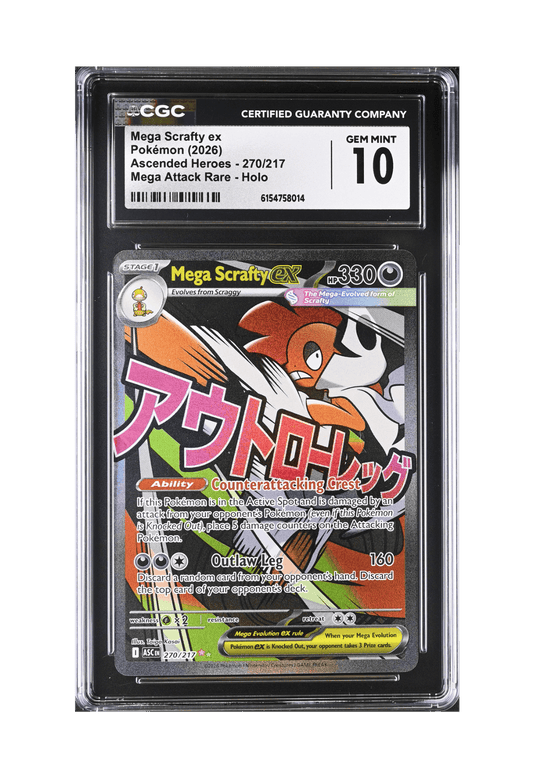 BuyGradedCards MEGA SCRAFTY EX MA 270/217 CGC GEM MINT 10 - Ascended Heroes 2026