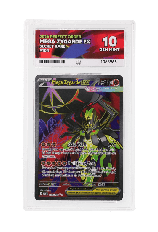 BuyGradedCards MEGA ZYGARDE EX SR 104/088 ACE GEM MINT 10 - Perfect Order 2026