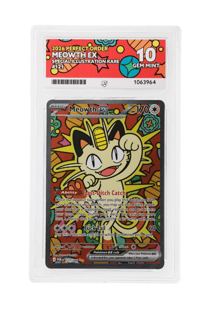 BuyGradedCards MEOWTH EX SIR 121/088 ACE GEM MINT 10 - Perfect Order 2026