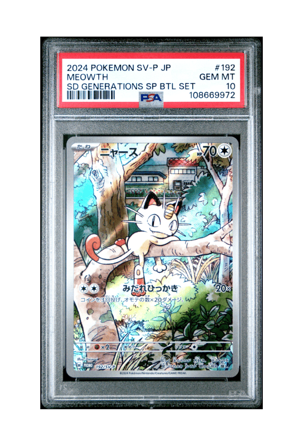 BuyGradedCards MEOWTH PROMO 192/SV-P PSA GEM MINT 10 - Start Deck Generations Set 2024
