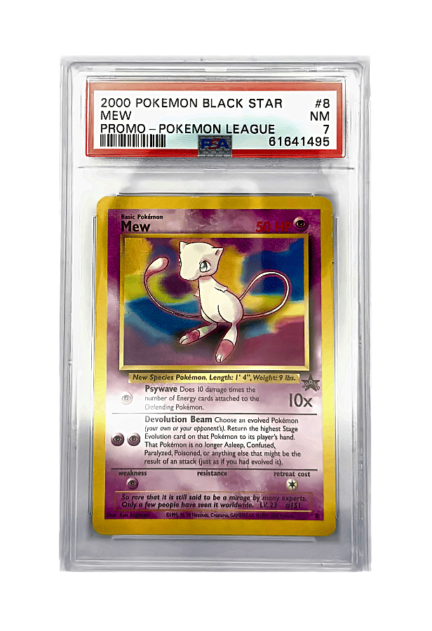 BuyGradedCards MEW 8 PSA NM 7 - Pokemon League Black Star Promo 2000