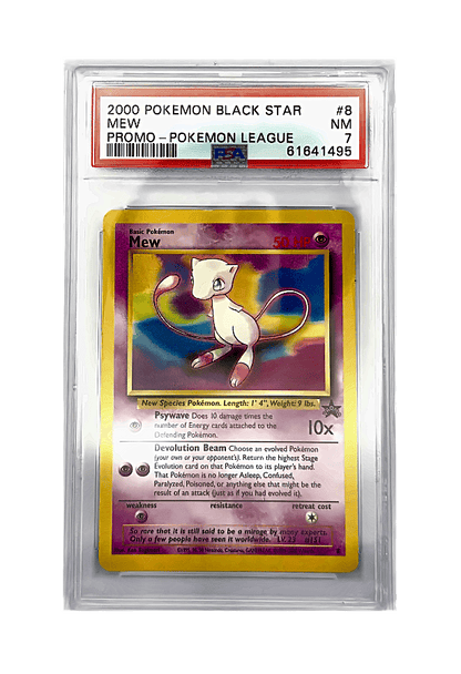 BuyGradedCards MEW 8 PSA NM 7 - Pokemon League Black Star Promo 2000