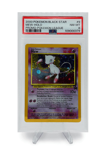 BuyGradedCards MEW HOLO 9 PSA NM-MT 8 - Pokemon League Black Star Promo 2000
