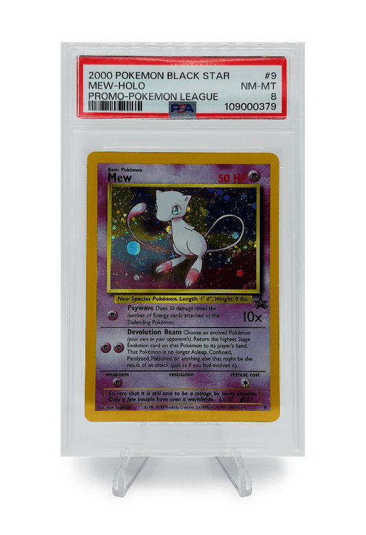 BuyGradedCards MEW HOLO 9 PSA NM-MT 8 - Pokemon League Black Star Promo 2000