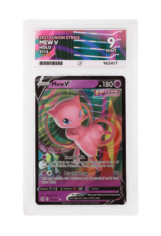 BuyGradedCards MEW V HOLO 113/264 ACE MINT 9 - Fusion Strike 2021