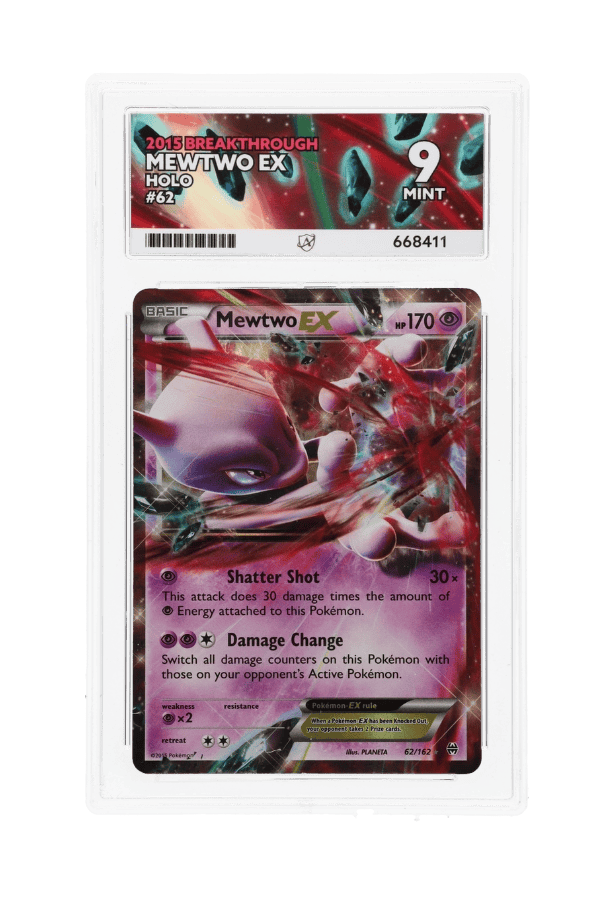 BuyGradedCards MEWTWO EX HOLO 62/162 ACE MINT 9 - Breakthrough 2015