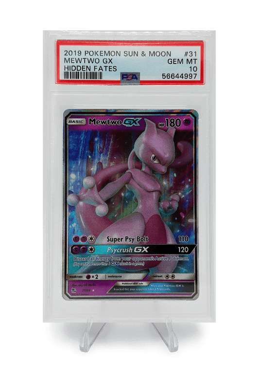 BuyGradedCards MEWTWO GX 31/68 PSA GEM MINT 10 - Hidden Fates 2019