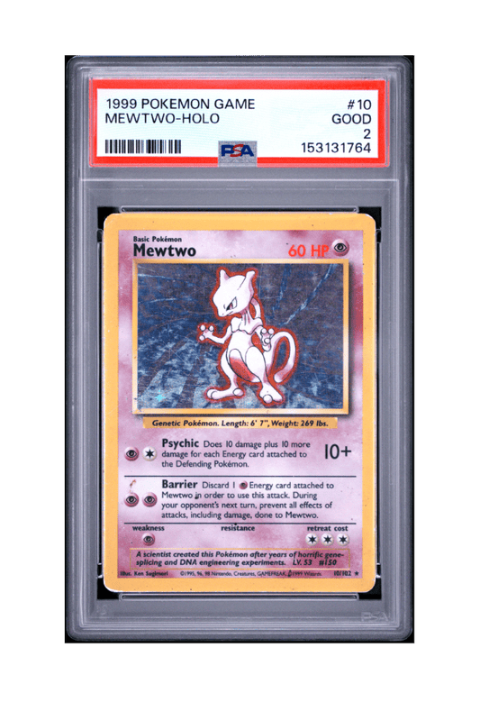BuyGradedCards MEWTWO HOLO 10/102 PSA GOOD 2 - Pokemon Base Set 1999