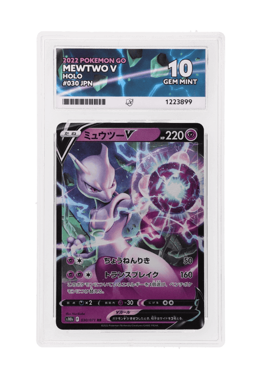 BuyGradedCards MEWTWO V 030/071 ACE GEM MINT 10 - Japanese Pokemon GO 2022