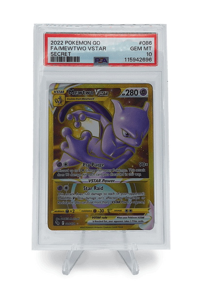 MEWTWO VSTAR SR 086/078 PSA GEM MINT 10 - Pokemon Go 2022 MEWTWO VSTAR SR 086/078 PSA GEM MINT 10 - Pokemon Go 2022