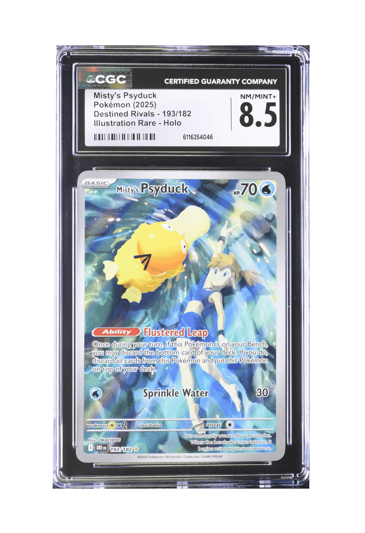 BuyGradedCards MISTY’S PSYDUCK IR 193/182 CGC NM/MINT+ 8.5 - Destined Rivals 2025