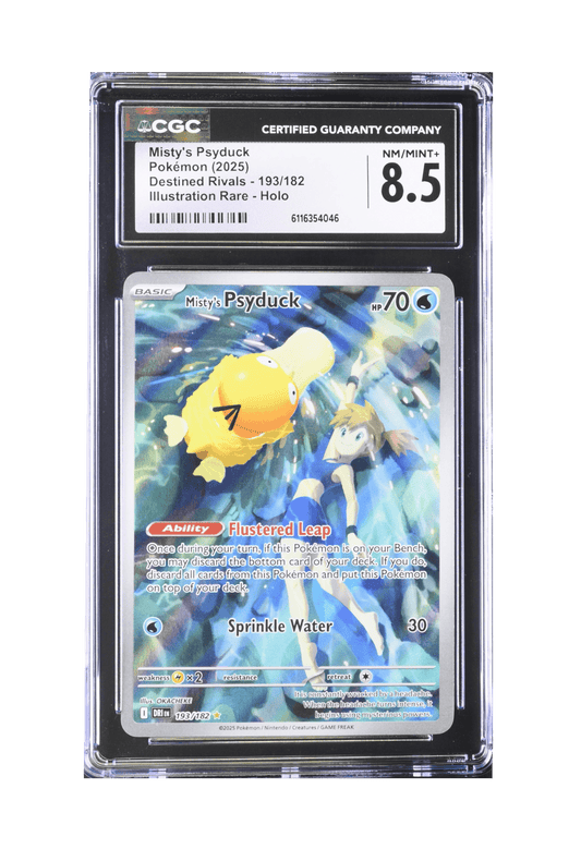 BuyGradedCards MISTY’S PSYDUCK IR 193/182 CGC NM/MINT+ 8.5 - Destined Rivals 2025