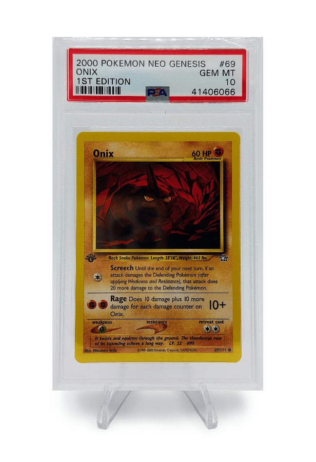 BuyGradedCards ONIX 69/111 (1ST EDITION) PSA GEM MINT 10 - Pokemon Neo Genesis 2000