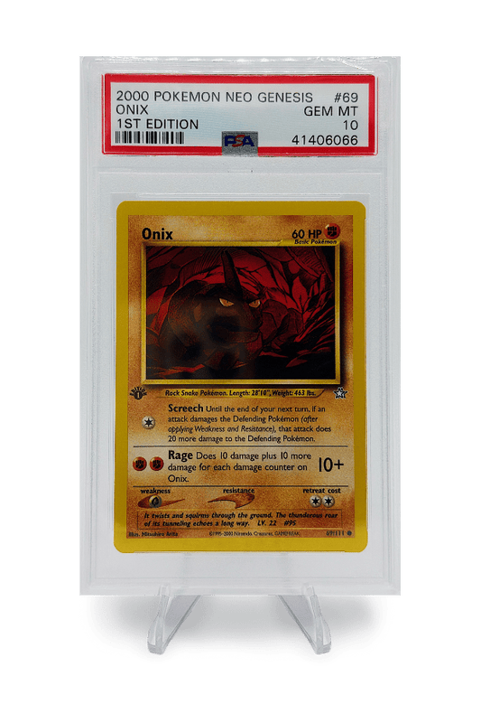 BuyGradedCards ONIX 69/111 (1ST EDITION) PSA GEM MINT 10 - Pokemon Neo Genesis 2000