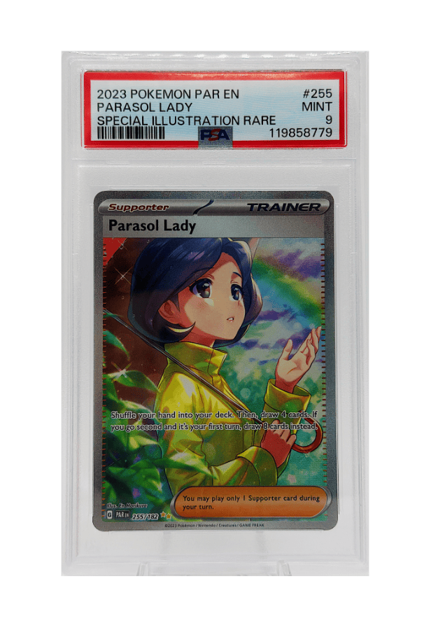 BuyGradedCards PARASOL LADY SIR 255/182 PSA MINT 9 - Paradox Rift 2023