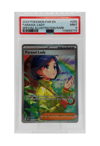 BuyGradedCards PARASOL LADY SIR 255/182 PSA MINT 9 - Paradox Rift 2023